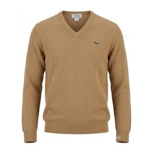 Vtg Lacoste Wool Mens M Sweater Retro Preppy Gator Logo READ DESCRIPTION